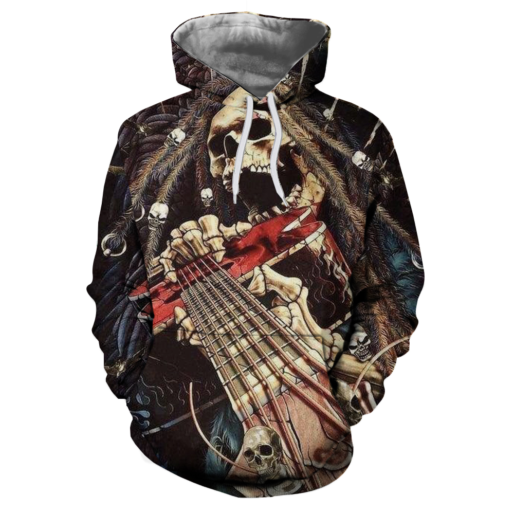 Fall 2018 New Fashion 3D Digital Printing Hooded Fleece Sweatshirt