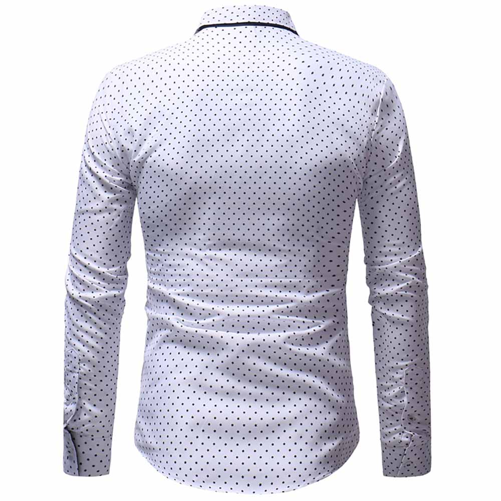 Men's Classic Pentagram Print Casual Slim Long Sleeve Shirt