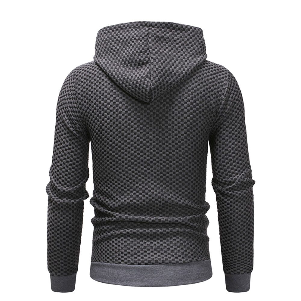 Men's Fashion Urban Plaid Colorblock Sweater Casual Slim Long Sleeve Pullover