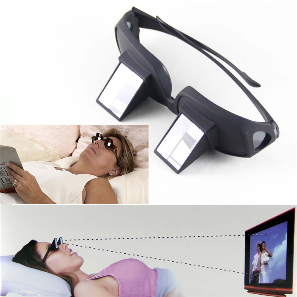 HD Bed Prism Spectacles Horizontal Lazy Periscope View Glasses Reading Watch TV