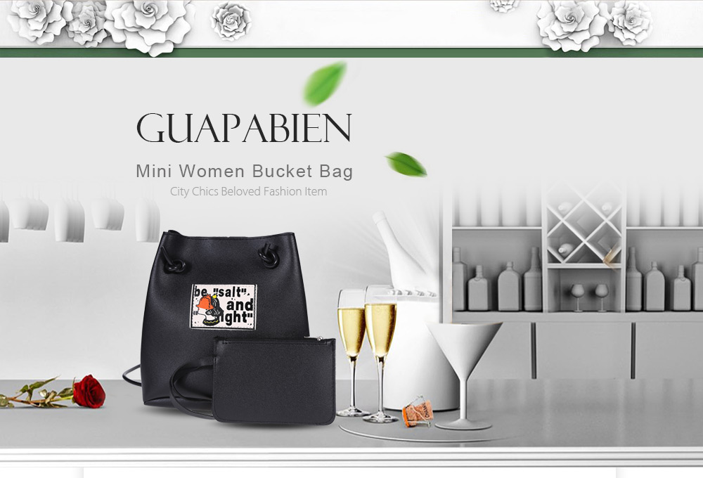 Guapabien Stylish Bucket Bags with Clutches Women Shoulder Crossbody Bag