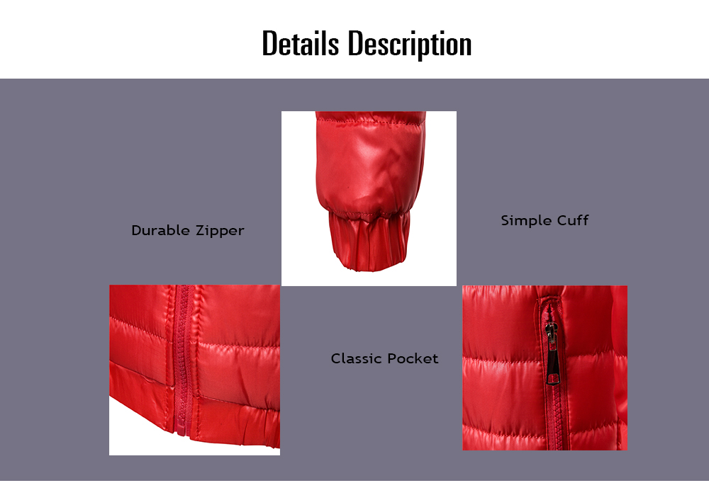 Men's Autumn Winter Stand Collar Down Jacket