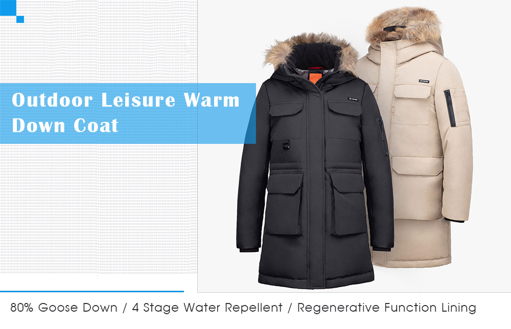 90FUN Outdoor Leisure Long Goose Down Parka from Xiaomi Youpin