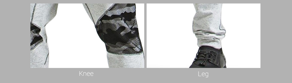 Camouflage Mesh Panel Jogger Pants